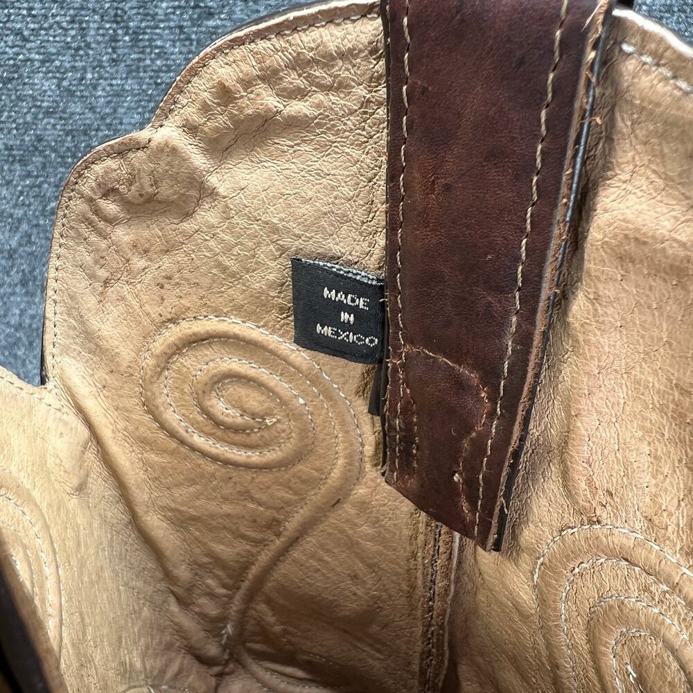 Justin Damiana Western Boots Women's Size 6.5 Brown Leather Snip Toe Cowboy Boot - Picture 15 of 16